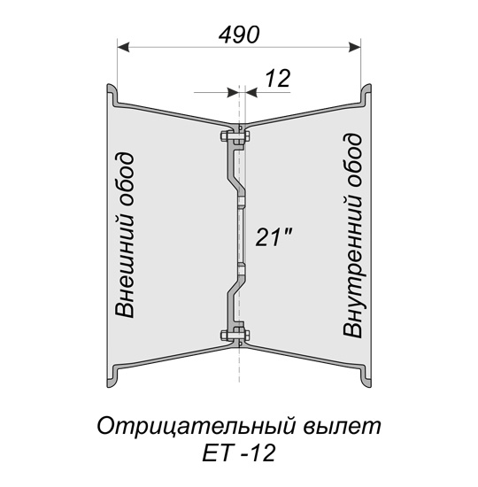 Assembled wheel X-TRIM (4 layers) with 6х139,7, DIA 110 disk 
